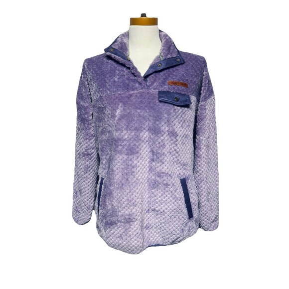 Simply Southern Lilac Purple Soft Quilted Fleece Pullover Women's size Large - Picture 1 of 6